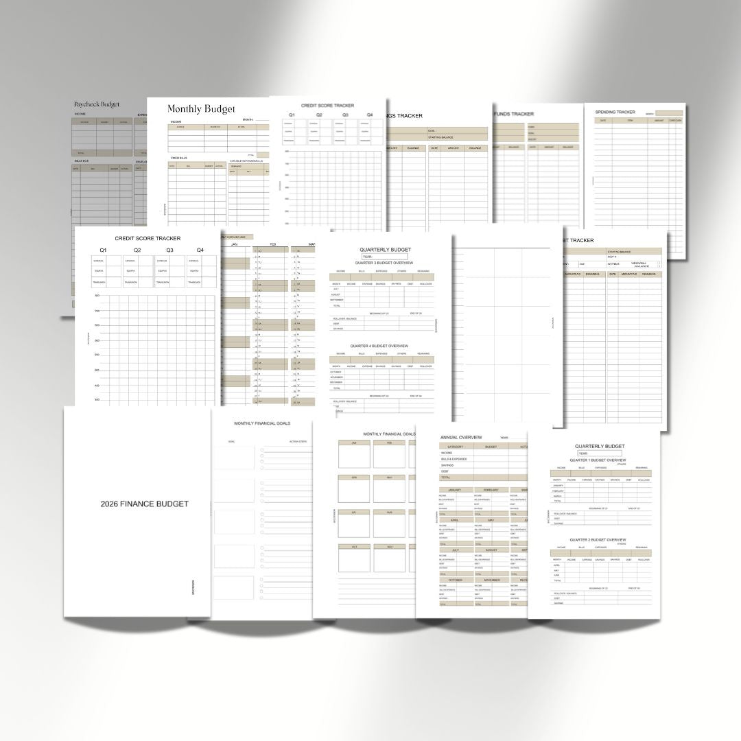 2026 BUDGET BUNDLE| PDF| DIGITAL DOWNLOAD