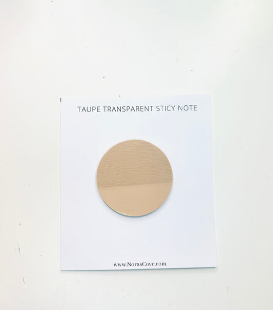 Medium taupe transparent sticky note