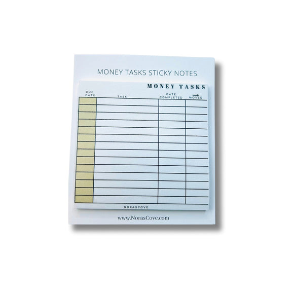 MONEY TASKS STICKY NOTES