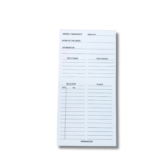 WEEKLY SNAPSHOT NOTEPAD
