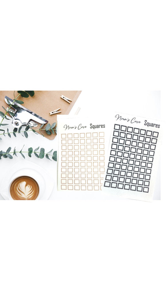 Square functional transparent stickers