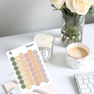 Hexagon functional stickers