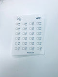SQUARE BILL DUE STICKERS