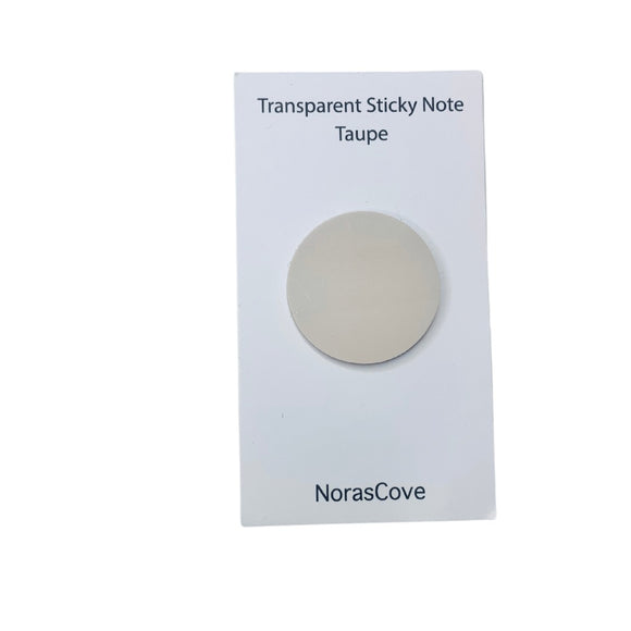 Taupe Small Transparent  Sticky Note