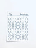 Paid | Due Circle Stickers